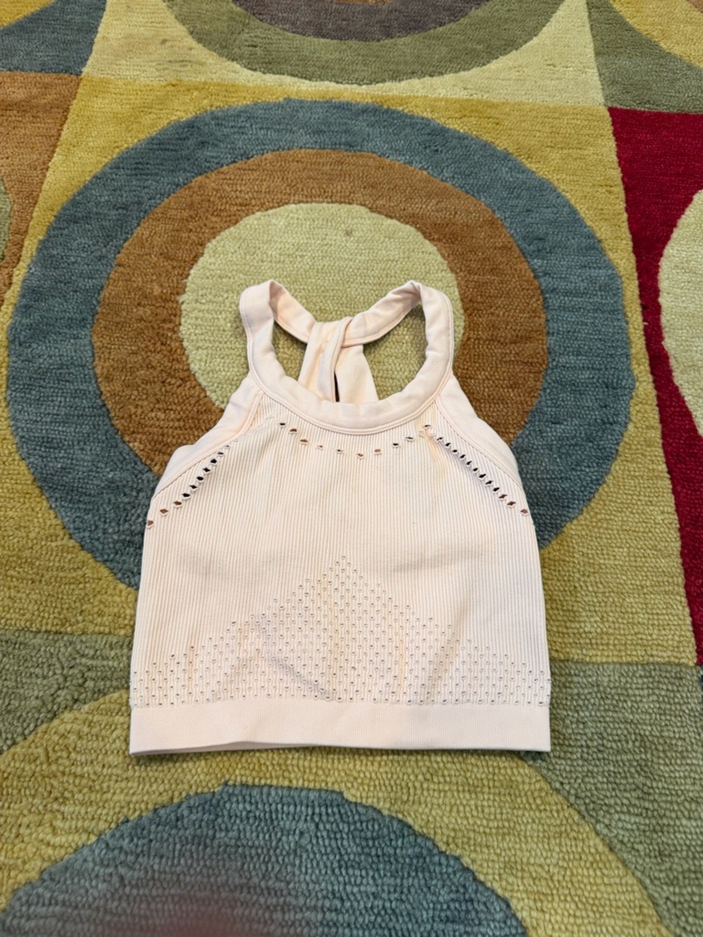 FP Free People Movement Seredipity Crochet Cami Crop Top Light Pink Size 
XS / S